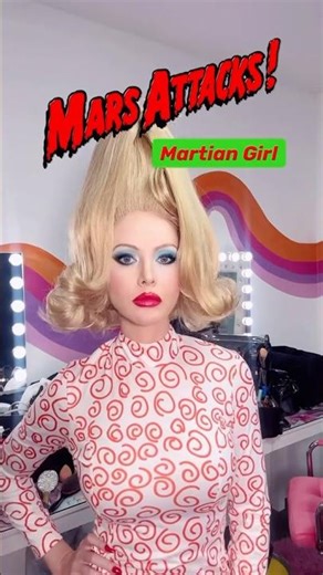 Mars Attacks! Martian Girl Wig & Costume Cosplay 🔫🛸