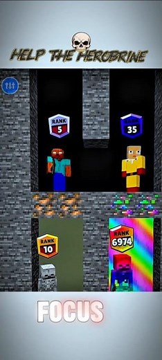 Herobrine vs rank skeleton 🦴
