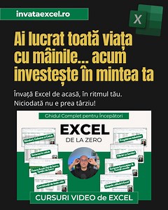 277 reactions | Nu e niciodată prea târziu să înveți Excel și să îți...