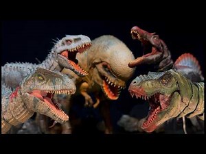 Jurassic World Rebirth D-Rex vs T-Rex vs Spino vs Indo vs Giga Stop motion battle