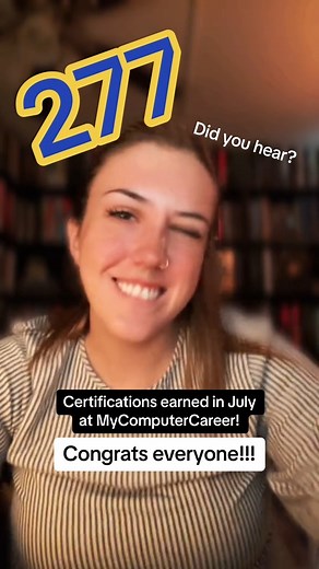 Hip hip, horray! Woo! #Congrats everyone! Another amazing month in the books.  #certs #certifications #mycc | MyComputerCareer | Facebook
