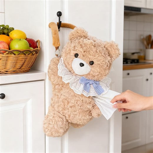 Tgbvmt Creative Hanging Tissue Box Car Home Storage Bag 13 In Tool Free Snap Installation Hidden Zipper Design Organizer For Tissues Car Seats Home Hooks Birthday Party Favors Decor Bags