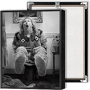 Quark Funny Movie Posters for Bathroom Decor-black White Humor Dumb and Dumber Bathroom Art The Toilet Poster Canvas Wall Art Prints for Bathroom Decor 12x16in Framed