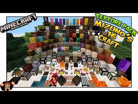Texture Pack 'Mizuno’s 16 Craft' [ 16x16 ] | Minecraft Bedrock ( 1.14 /1.13 /1.12 )