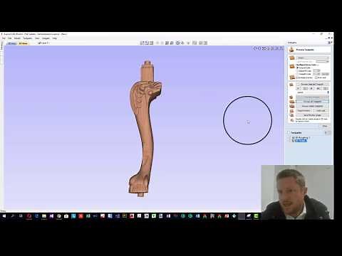 Cabriole Leg STL Rotary project in Vectric Aspire