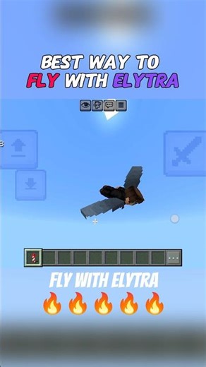 How to fly with elytra🤔 #gaming # shorts #minecraft