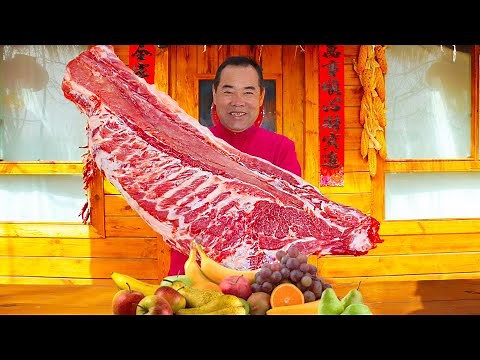 World's Most Fruity Pork Chop! Perfectly Grilled Meat, Eat with Hands! | Uncle Rural Gourmet
