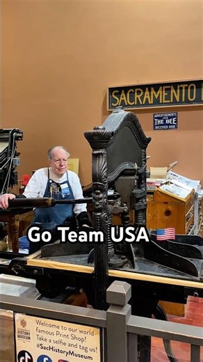 Letterpress printing and showing support for Team USA during the Winter Olympics