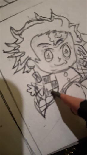 tanjiro kid style sketch 🥰😜😆😊😙
