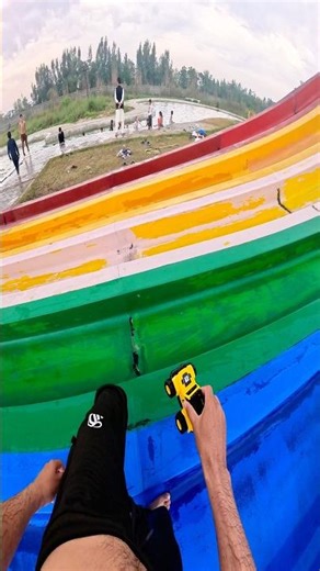 Toy Jeep Goes REVERSE Up a Water Slide 😂🔥 🇺🇲 #shorts