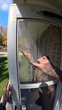 How To Wash Old Storm Door Windows Like A Pro #windowcleaning #satisfying