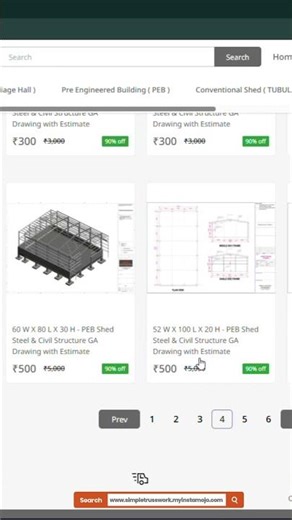 PEB 52×100 GA Drawing & Estimation | Available on Website