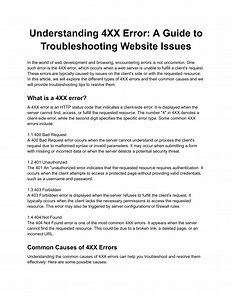 Understanding 4XX Error_ A Guide to Troubleshooting Website Issues - SlideServe