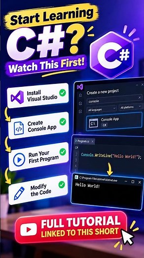 C# in 2026: Start Your Coding Journey Here 🚀 #coding #csharp #keepcoding #happycoding #webdesign
