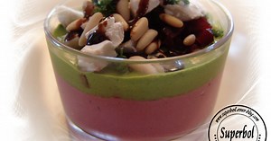 Mousse de betteraves au thon et son émulsion de persil