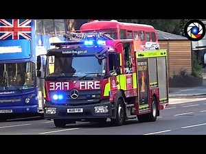 London Fire Brigade - Fire Engine + Ladder Turntable with siren and lights