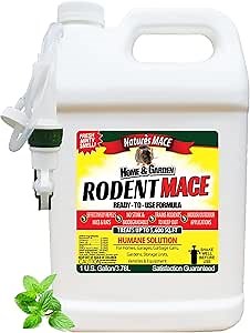 Nature's MACE 1 Gal Rodent Repellent Spray, Mouse & Rat Control for Car Engines, Repel Mice, Indoor & Outdoor Spray, Stop Rodent Damage in House, Car, RV, Attic, Garage, Stops Nesting & Wire Chewing