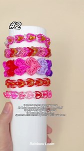 4.8K views · 70 reactions | We ❤️ Valentine’s Day bracelets! Check out these 4 beautiful bracelet stacks and let us know which one is your favorite  Pause the video to see the bracelet designers! #rainbowloom #rlvalentines #rlbracelet #braceletstack | Rainbow Loom | Facebook