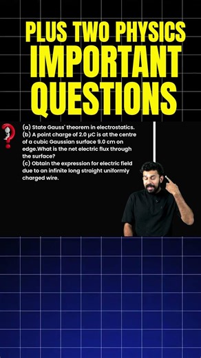 PLUS TWO PHYSICS MODEL EXAM IMPORTANT QUESTION | MS SOLUTIONS