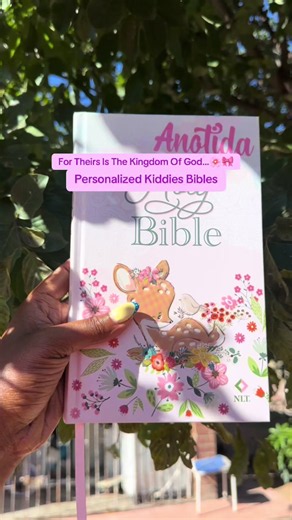 Personalized Kiddies Bible: 'For Theirs Is The Kingdom of God' Gifts for Girls
