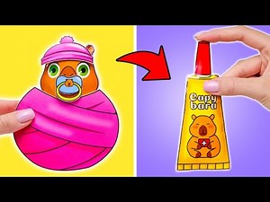 This Baby Capybara Is TOO CUTE TO HANDLE! 🐹💗 DIY Squishy Set