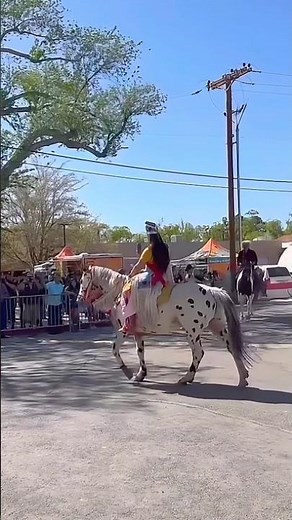 The Gathering of Nations Pow Wow honors the Horse Nation Horse & Rider Regalia Parade #indigenous