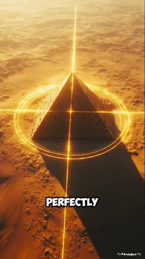 Golden Pyramid: Serene Aerial Journey Above Giza ✨