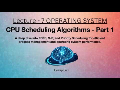 L-7 | CPU Scheduling Algorithms – FCFS, SJF, Priority Explained | Operating Systems