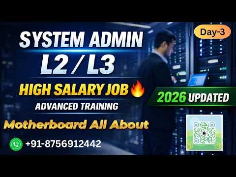 Day-3 System Administrator L2/L3 Motherboard Full Explained in Hindi | 2026 Advanced Training