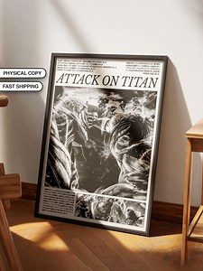 Attack on Titan Poster V4, AOT Print, Anime Poster, Manga Art Print, Vintage Minimalist Anime Wall Art, Shingeki No Kyojin, Eren Yeager - Etsy