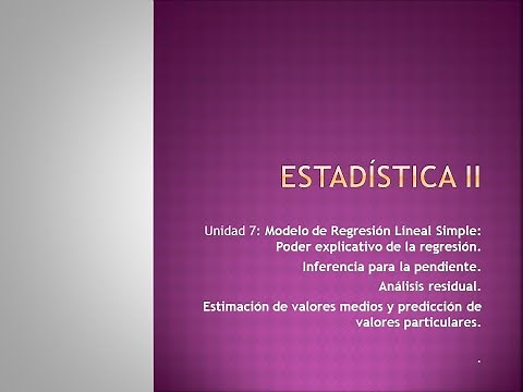 Modelo de regresión lineal simple: Inferencia para la pendiente