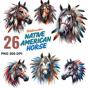 Native American Horse PNG Bundle, Digital Clipart, Horse Illustration, Native Art, Instant Download, Craft Project - Etsy
