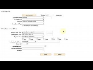 How to Find Classes in the LACCD Searchable Schedule