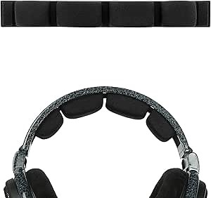 Geekria Mesh Fabric Headband Pad Compatible with Sennheiser HD600, HD580, HD650, HD660S Headphones, Replacement Band, Headset Head Top Cushion Cover Repair Part (Black)