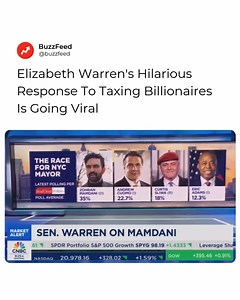 Senator Elizabeth Warren from Connecticut was on CNBC on Monday to talk about NYC mayor contender, Zohran Mamdani with host David Faber. After the clip of their discussion went viral, people in the replies are loving her explanation and in agreement that billionaires will, in fact, not leave NYC. Tap link here for more 🔗 https://www.buzzfeed.com/mjs538/elizabeth-warrens-taxing-billionaires (🎥 via @atrupar on X) | BuzzFeed