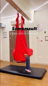 Aerial Hammock open fabric somersault tutorial for beginners! Easy to learn so save & try!