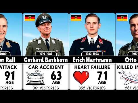 Death Reasons of Deadliest German Fighter Aces of WW2 | Shocking Ways They Met Their End!