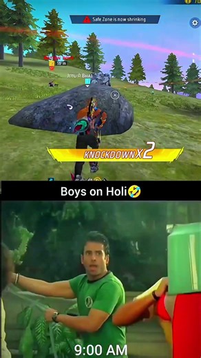 Boys On Holi 🥳 #freefire #holi #funny