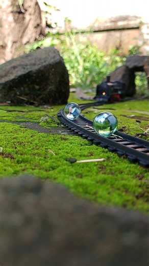 🚂TRAIN vs 😱GLASS BALL and🔥🔥-model train #shortvideo