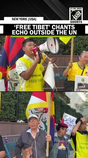 “Free Tibet” chants echo outside UN; Tibetans call to ‘stop genocide’ in Chinese occupied territory