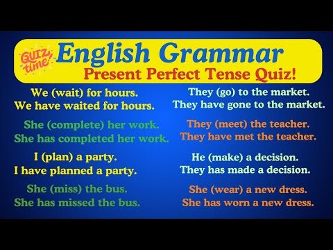 English Grammar Practice 📚✨ | Present Perfect Quiz! | Regular & Irregular Verbs 🔄 ✨📚