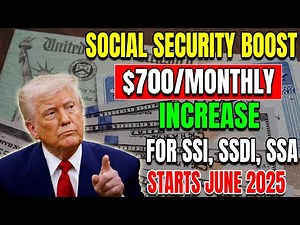 BIG NEWS! $700+ Monthly Increase for Social Security in June 2025 | SSI, SSDI, SSA Update
