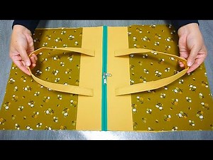 DIY zippered Tote bag❤️How to make cloth bags at home🌸Handbag easy sewing tutorial✅For beginners