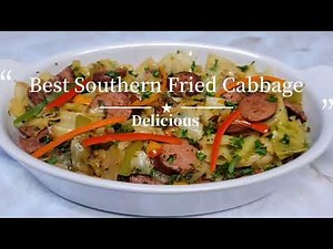 Southern Fried Cabbage, southern sides, how to fry cabbage