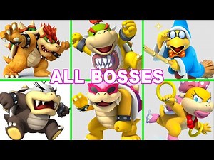 New Super Mario Bros Wii All Bosses Fight No Damage