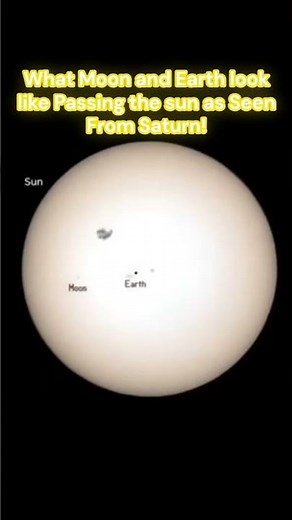 What Earth and Moon Look Like Passing the Sun — From Saturn!