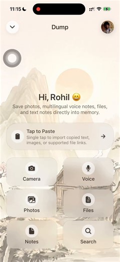 Introducing Tap to Paste : a faster way to copy and paste text, links, images, and files into Dump.Clicky from @FarzaTV is awesome, so I Dumped it into my memory.
