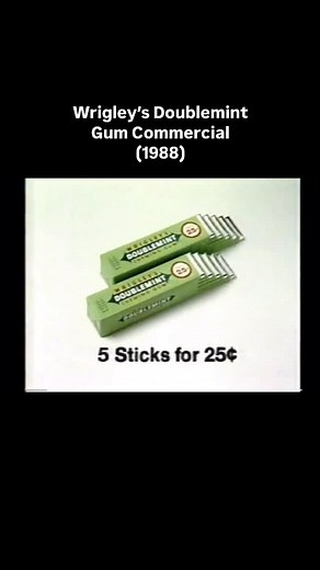@90skidnostalgia on Instagram: "The 1988 Wrigley’s Doublemint Gum commercial featured identical twins engaging in synchronized activities, embodying the brand’s slogan, “Double your pleasure, double your fun.” This memorable advertisement became a nostalgic touchstone for 80s and 90s kids, often recalled during school breaks or after-school TV sessions. #doublemintgum #wrigleys #doubleyourpleasure #doubleyourfun #1988advert #80skid #90skid #80skidnostalgia #90skidnostalgia #80snostalgia #90snost