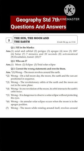 Class 7th Chapter 2 Questions And Answers||🔥Geography|| #shortrfeed #ytstudioes #facts #ytshorts