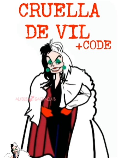 Cruella de Vil in Gacha Life 2: Code Tutorial